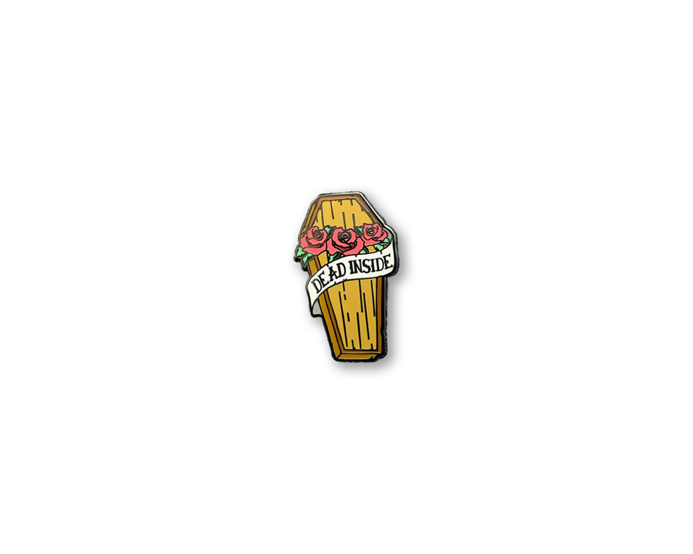 "Dead Inside Coffin" Lapel Pin | Heroes for Hire Co