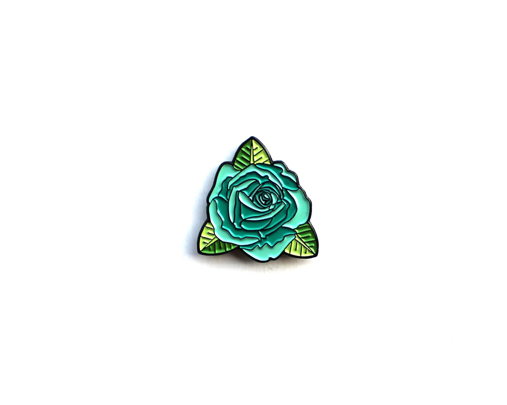 "Teal Rose" Lapel Pin | Heroes for Hire Co