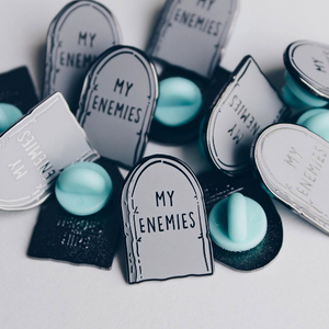 "My Enemies Tombstone" Lapel Pin | Heroes for Hire Co