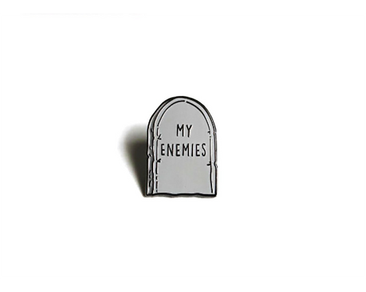 "My Enemies Tombstone" Lapel Pin | Heroes for Hire Co