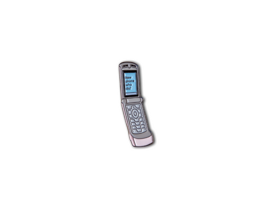 "New Phone Who Dis" Razr Lapel Pin | Heroes for Hire Co