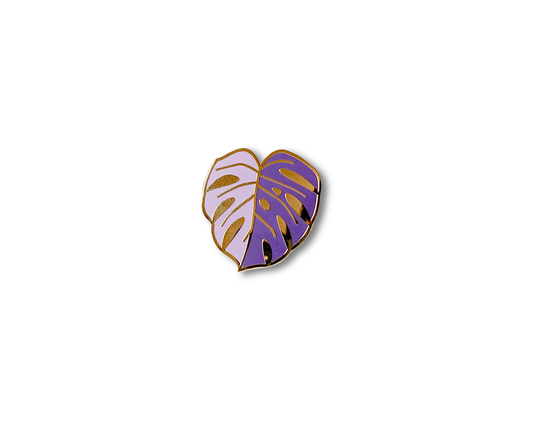 "Purple Monstera Leaf" Lapel Pin | Heroes for Hire Co